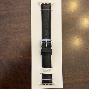 Fossil Men’s Black Leather Apple Watch NWT